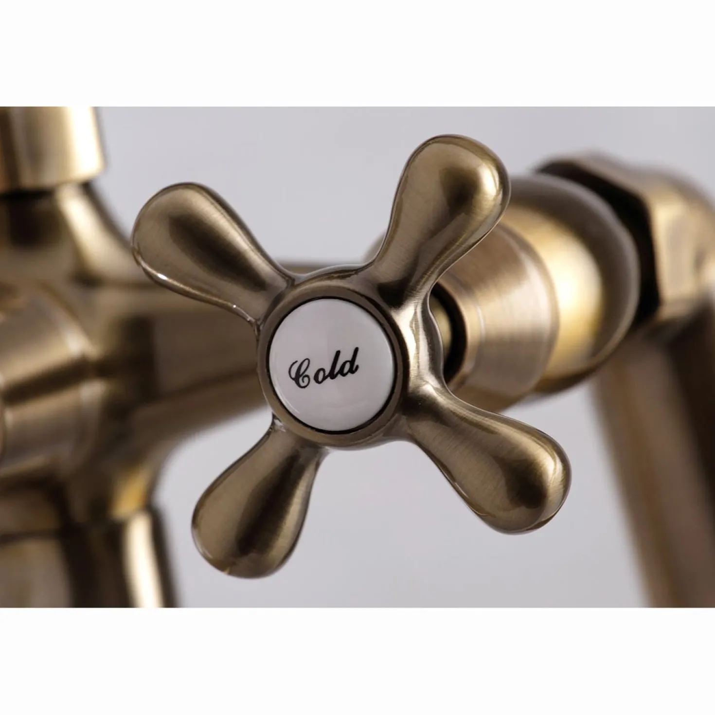 Kingston Brass Deck Mount 2-Hole Clawfoot Tub Faucet with Hand Shower