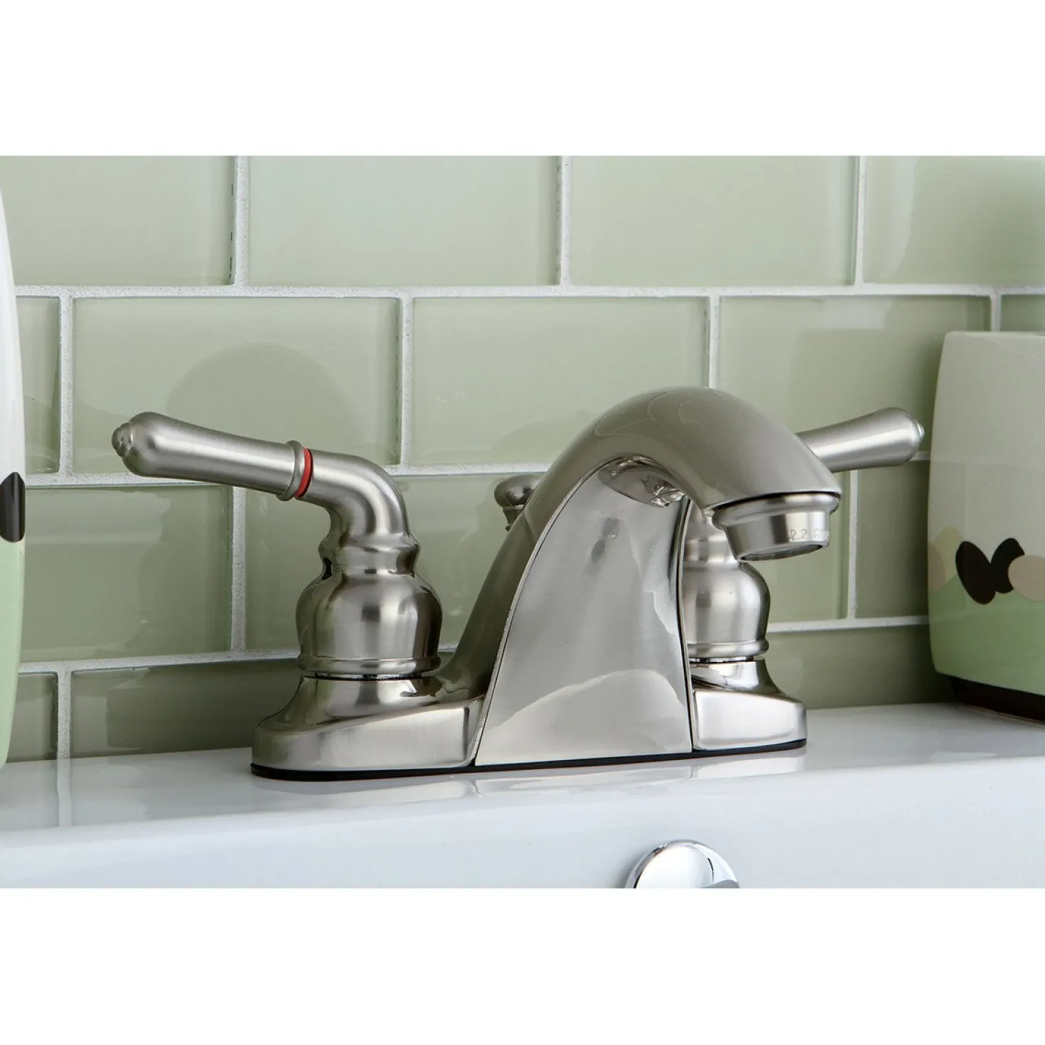Kingston Brass Deck Mount 4-Inch Centerset Bathroom Faucet