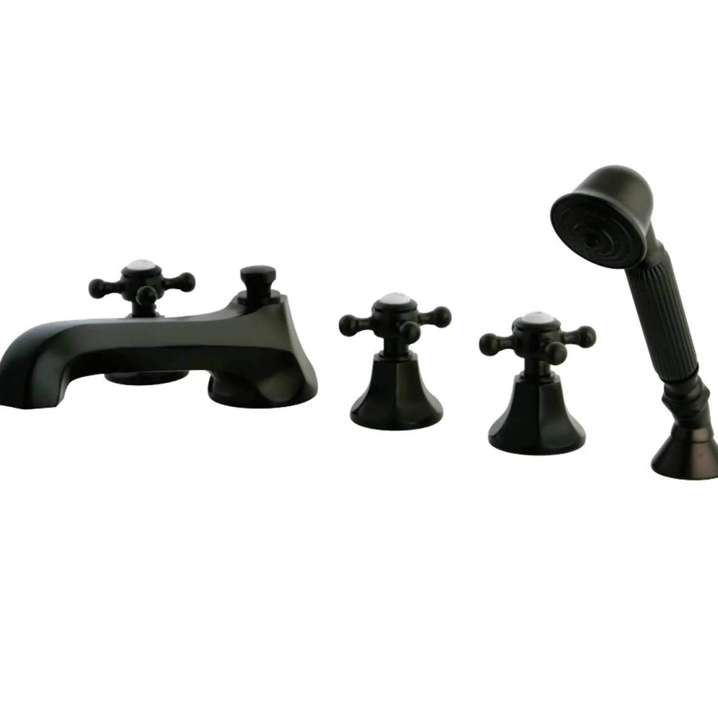 Kingston Brass Deck Mount Roman Tub Filler with Hand Shower