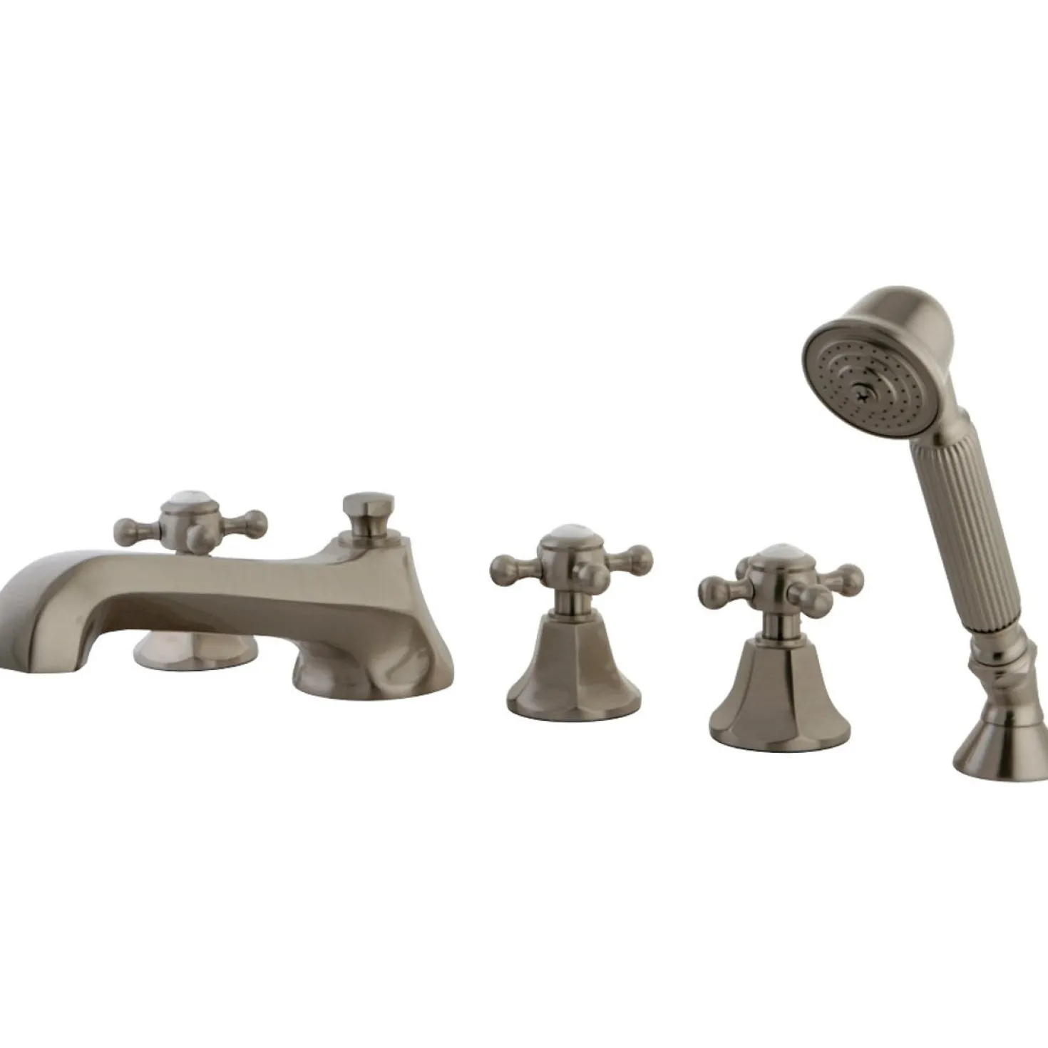 Kingston Brass Deck Mount Roman Tub Filler with Hand Shower