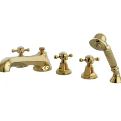 Kingston Brass Deck Mount Roman Tub Filler with Hand Shower