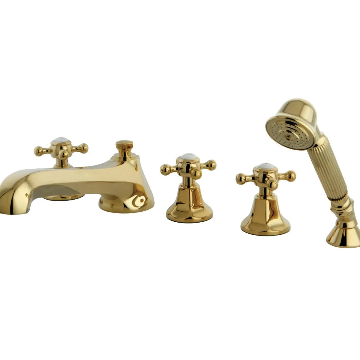Kingston Brass Deck Mount Roman Tub Filler with Hand Shower