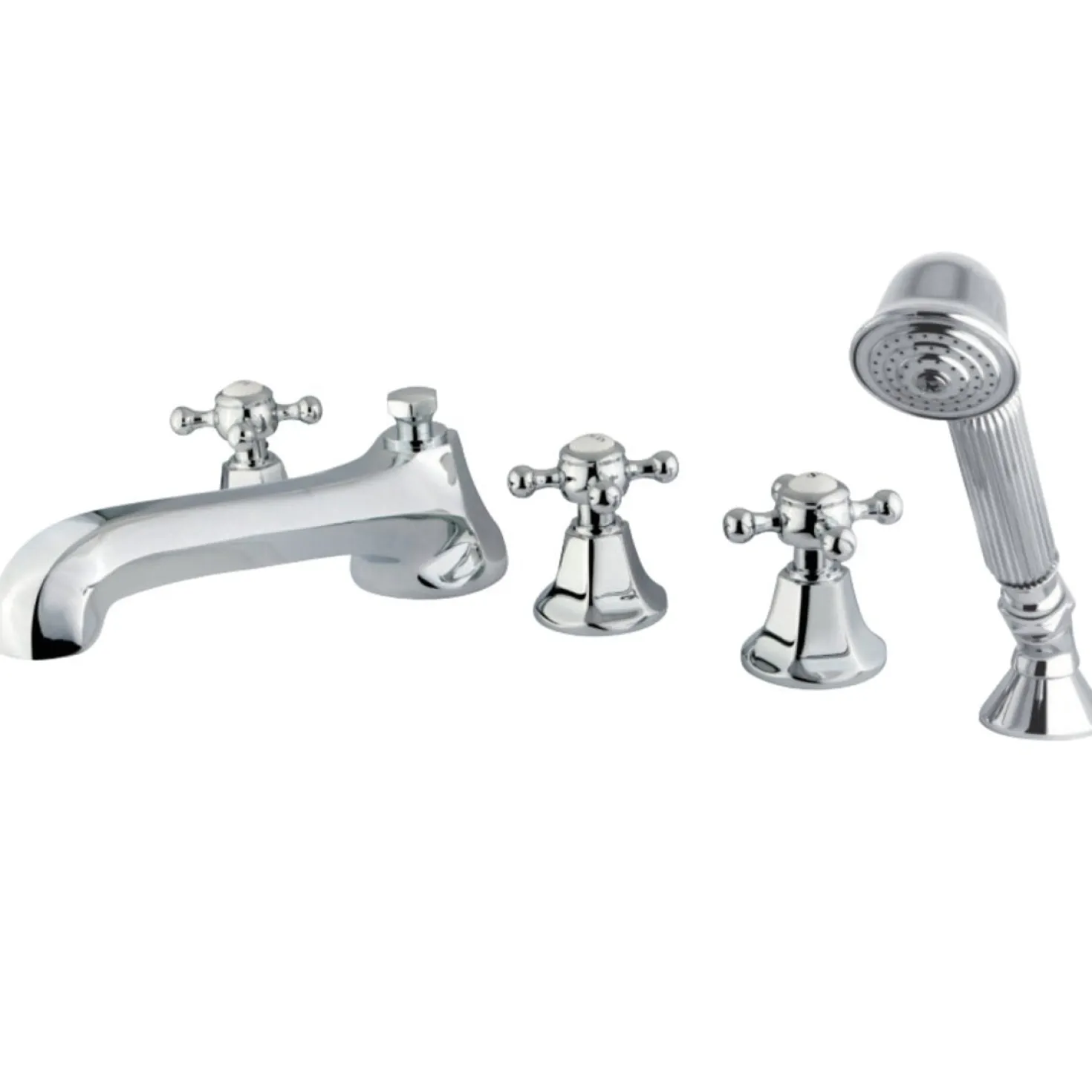 Kingston Brass Deck Mount Roman Tub Filler with Hand Shower