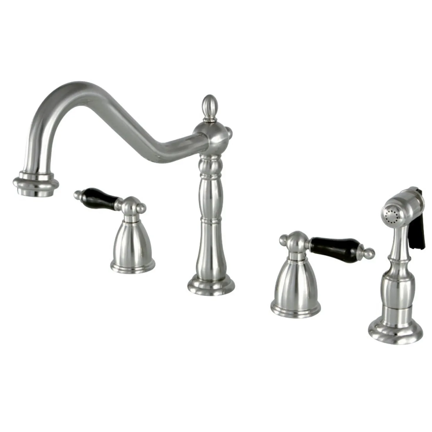 Kingston Brass Duchess Deck Mount Widespread 4-Hole Kitchen Faucet