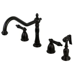Kingston Brass Duchess Deck Mount Widespread 4-Hole Kitchen Faucet