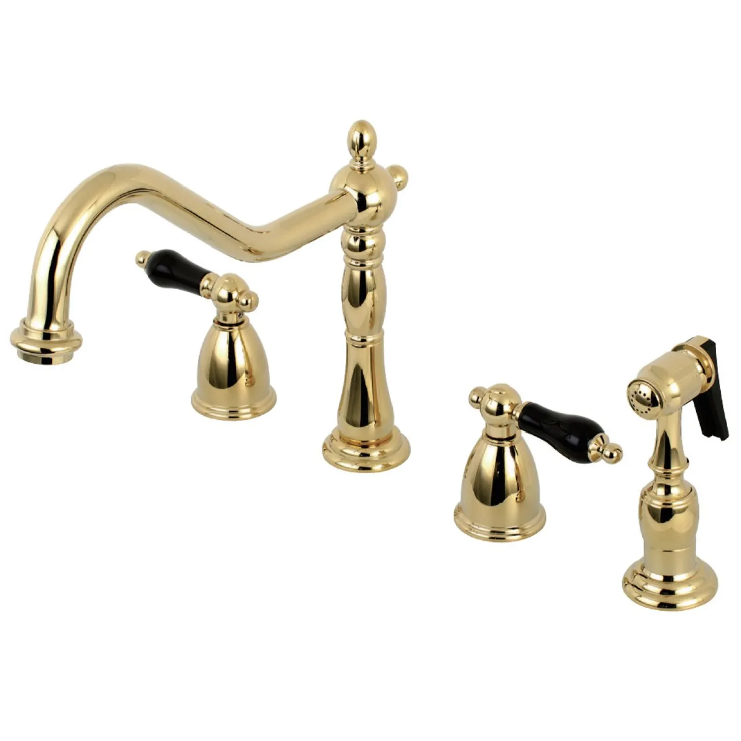 Kingston Brass Duchess Deck Mount Widespread 4-Hole Kitchen Faucet