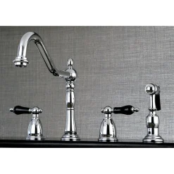 Kingston Brass Duchess Deck Mount Widespread 4-Hole Kitchen Faucet