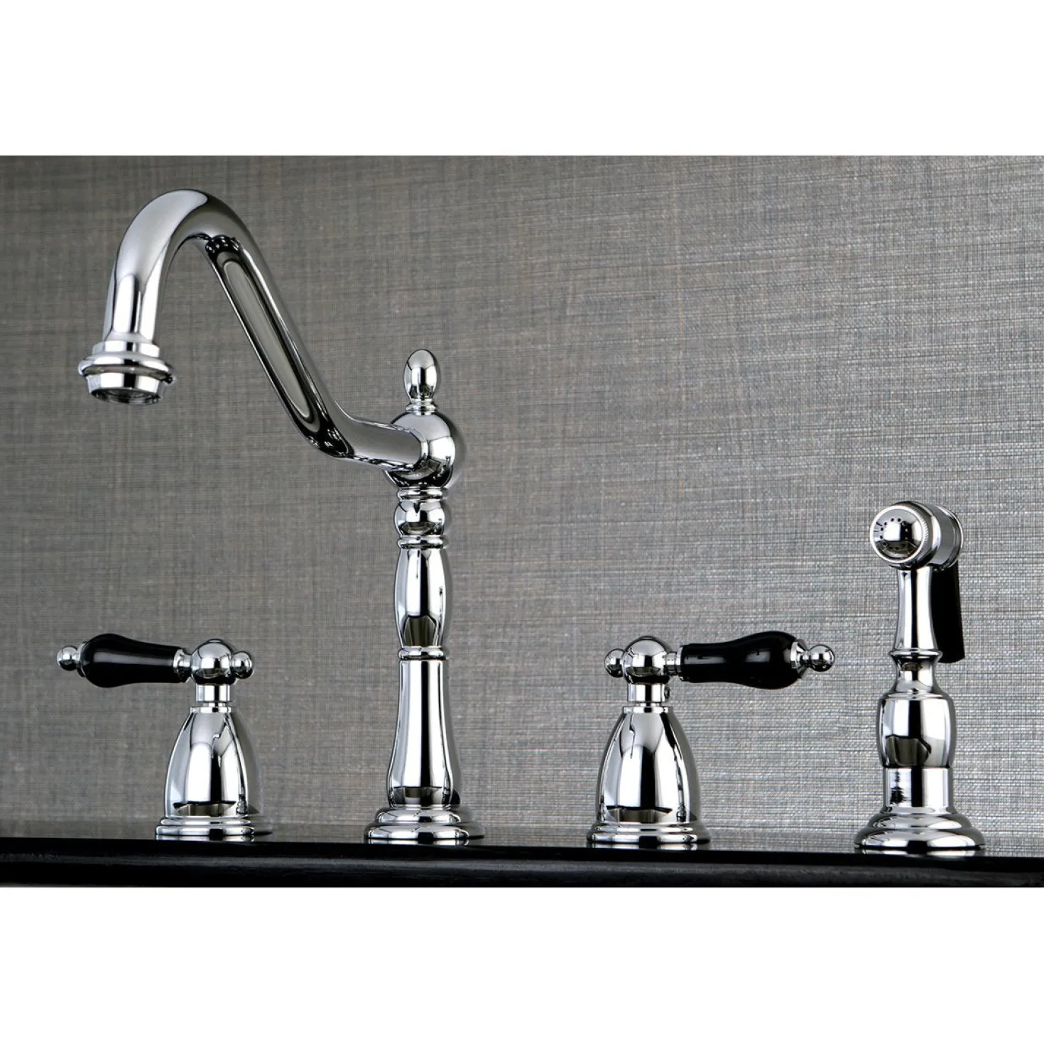 Kingston Brass Duchess Deck Mount Widespread 4-Hole Kitchen Faucet
