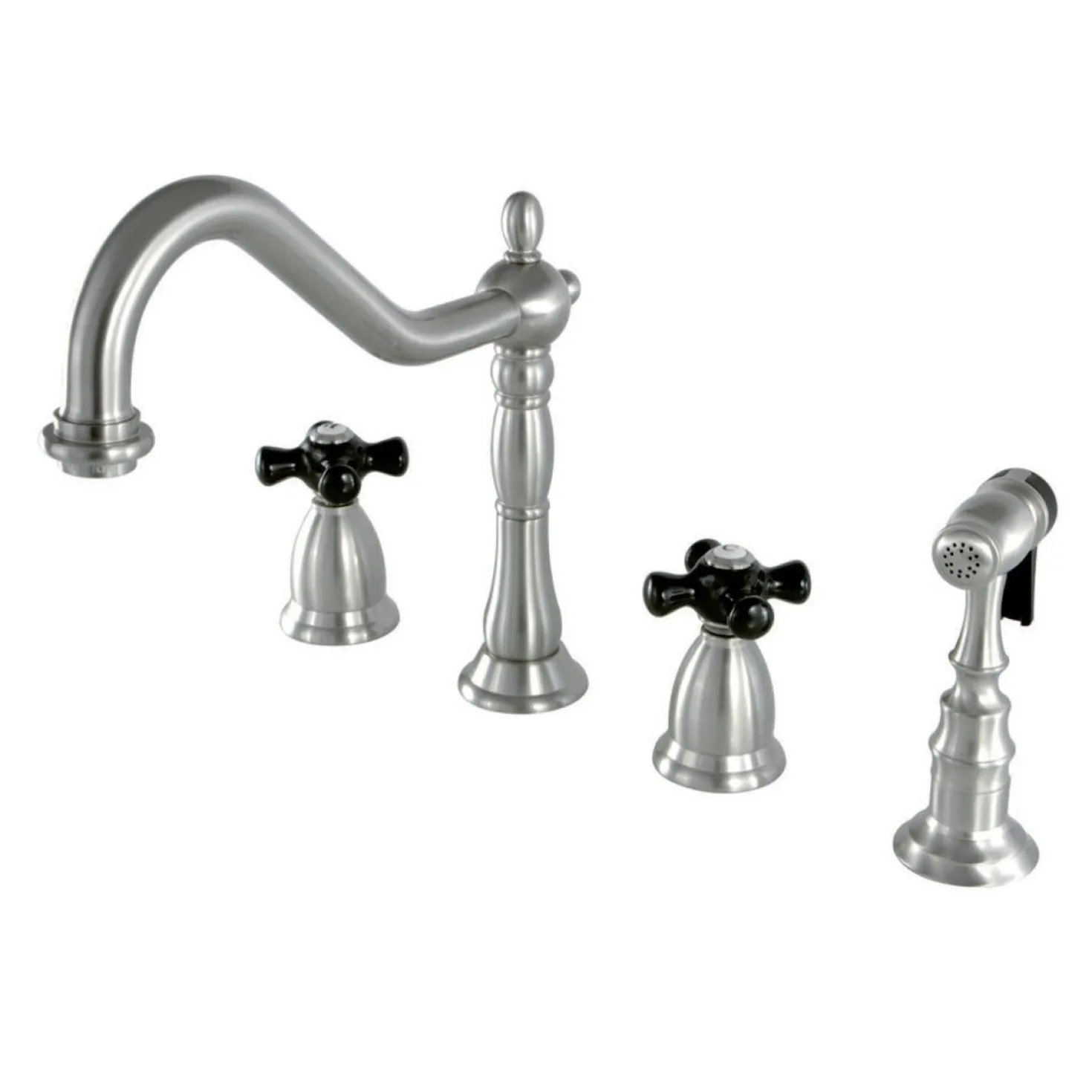 Kingston Brass Duchess Deck Mount 4-Hole Widespread Kitchen Faucet