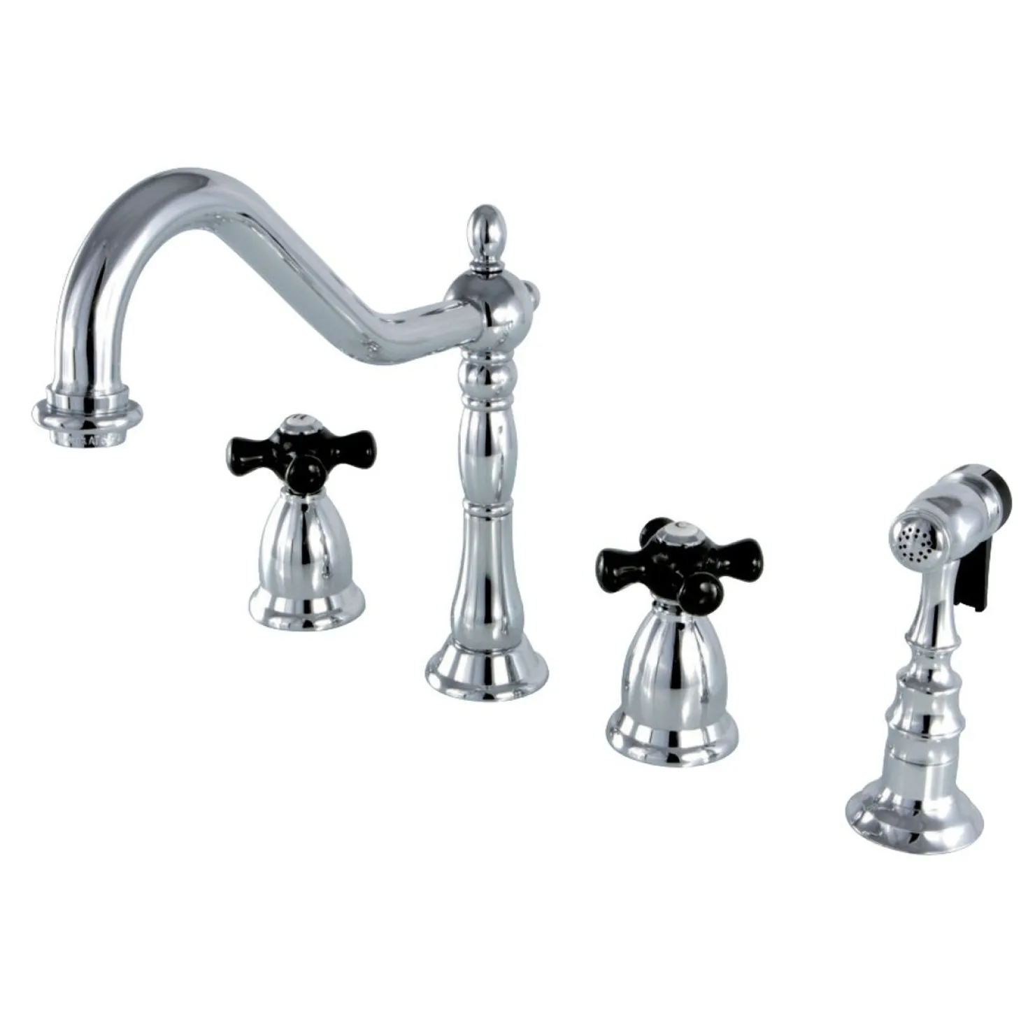 Kingston Brass Duchess Deck Mount 4-Hole Widespread Kitchen Faucet