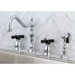 Kingston Brass Duchess Deck Mount 4-Hole Widespread Kitchen Faucet