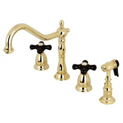 Kingston Brass Duchess Deck Mount 4-Hole Widespread Kitchen Faucet
