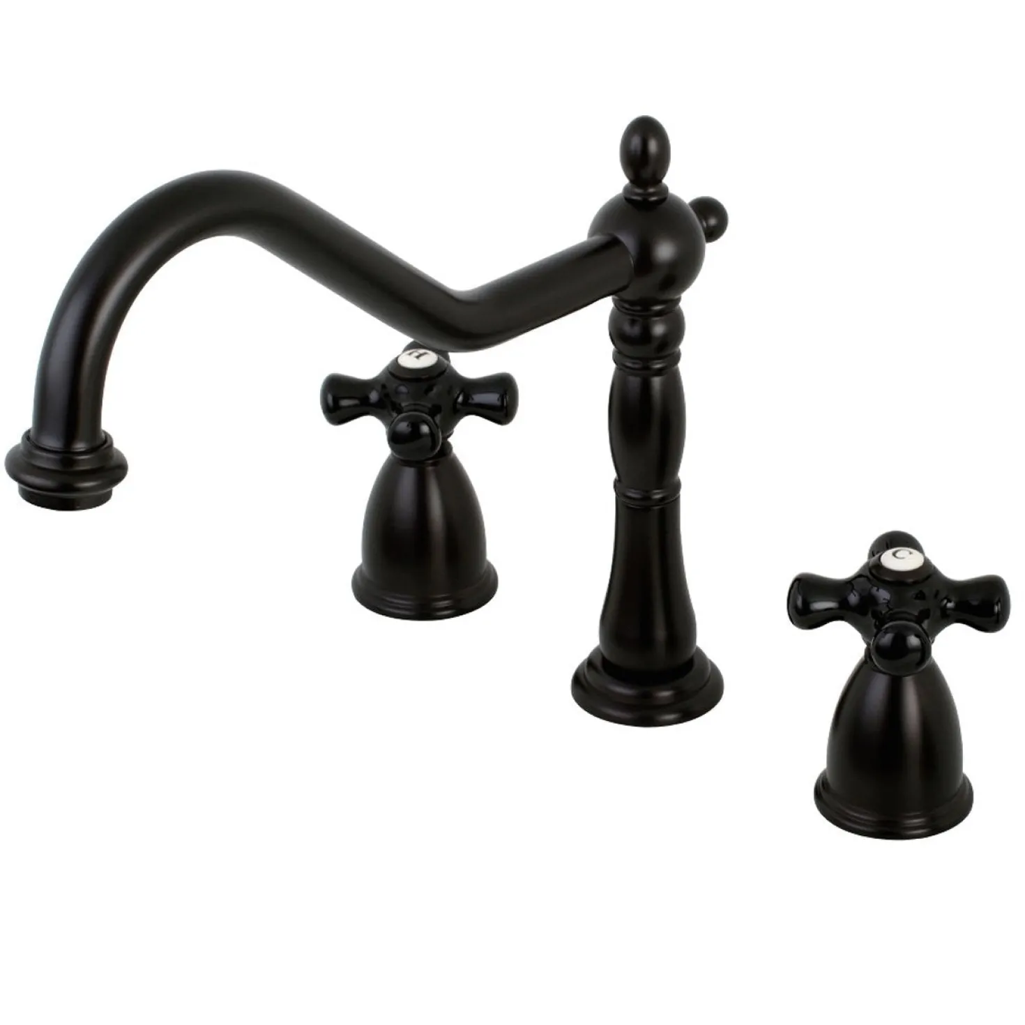 Kingston Brass Duchess Deck Mount Widespread Kitchen Faucet