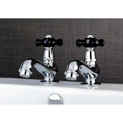 Kingston Brass Duchess Deck Mount Basin Tap Faucet with Cross Handle