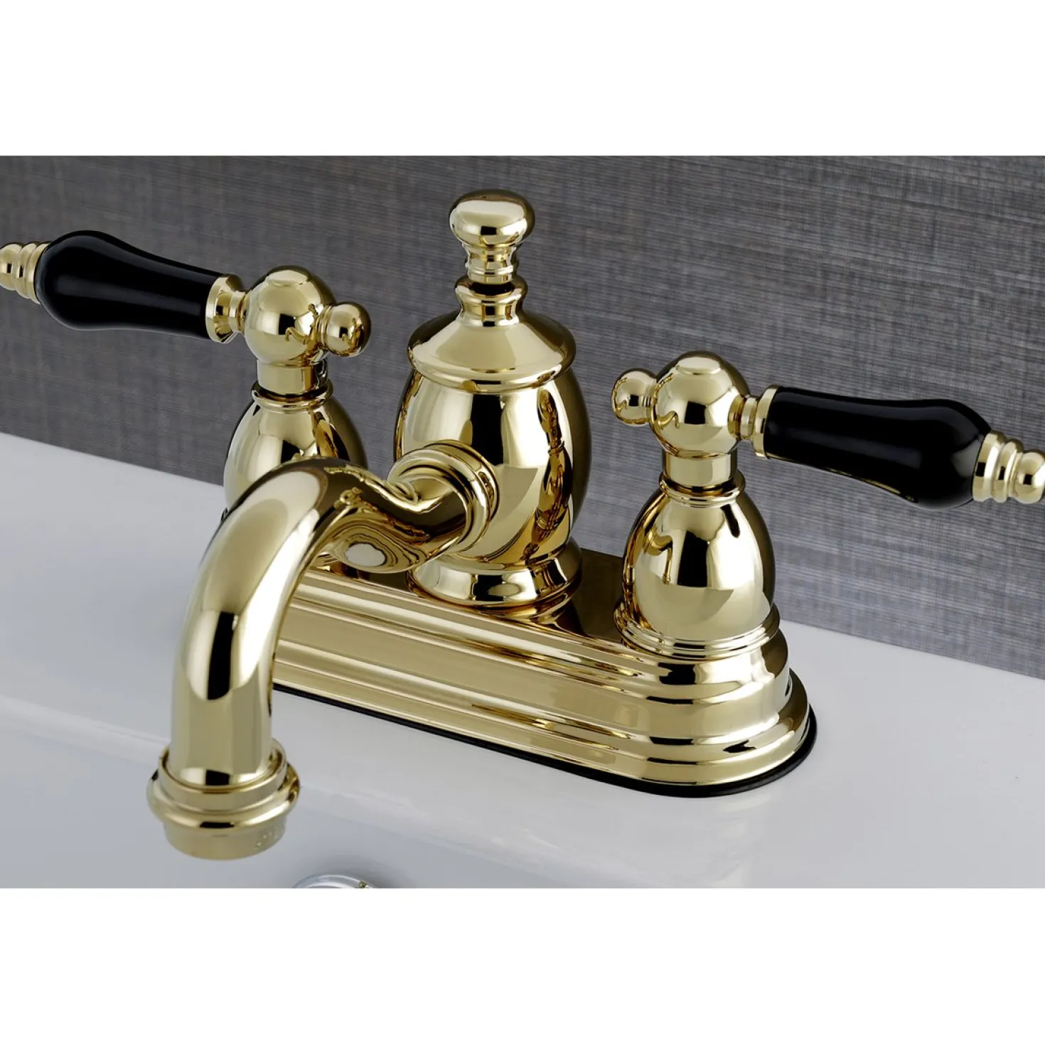 Kingston Brass Duchess Deck Mount 4-Inch Centerset 3-Hole Bathroom Faucet