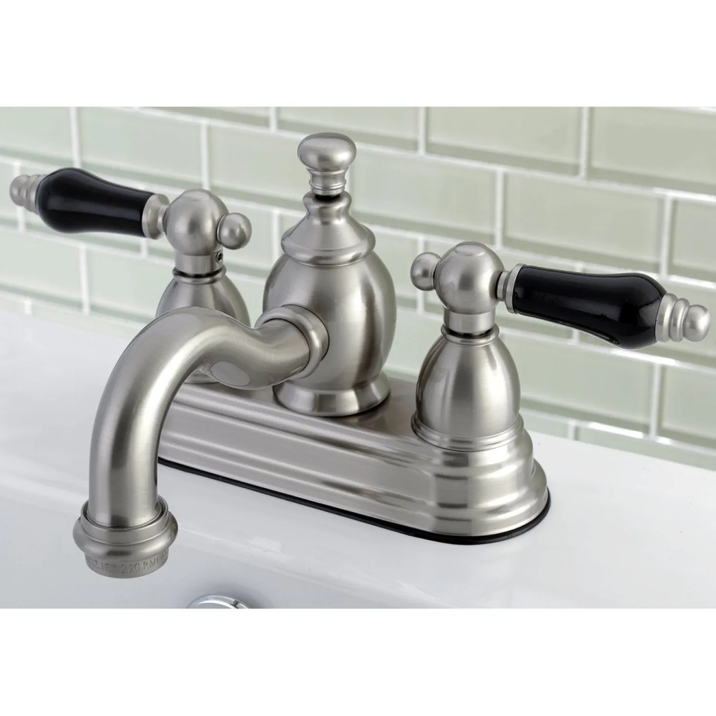 Kingston Brass Duchess Deck Mount 4-Inch Centerset 3-Hole Bathroom Faucet