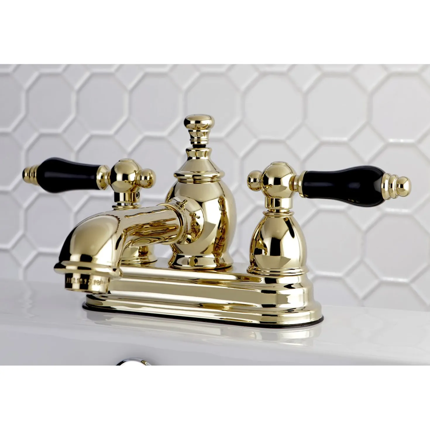Kingston Brass Duchess Deck Mount 3-Hole 4-Inch Centerset Bathroom Faucet