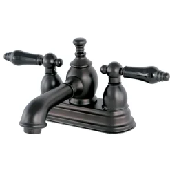 Kingston Brass Duchess Deck Mount 3-Hole 4-Inch Centerset Bathroom Faucet