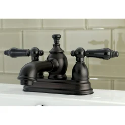 Kingston Brass Duchess Deck Mount 3-Hole 4-Inch Centerset Bathroom Faucet