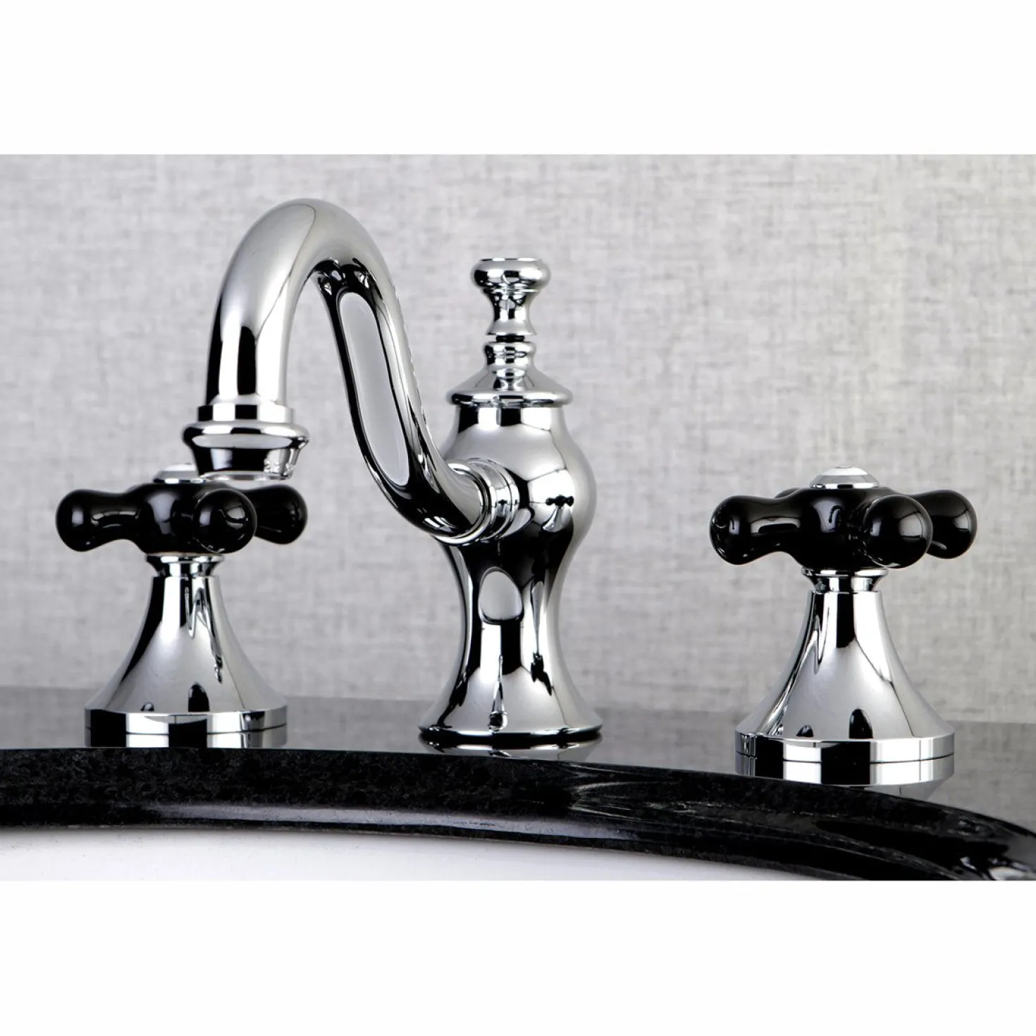 Kingston Brass Duchess Deck Mount 8-Inch Widespread 3-Hole Bathroom Faucet