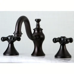 Kingston Brass Duchess Deck Mount 8-Inch Widespread 3-Hole Bathroom Faucet