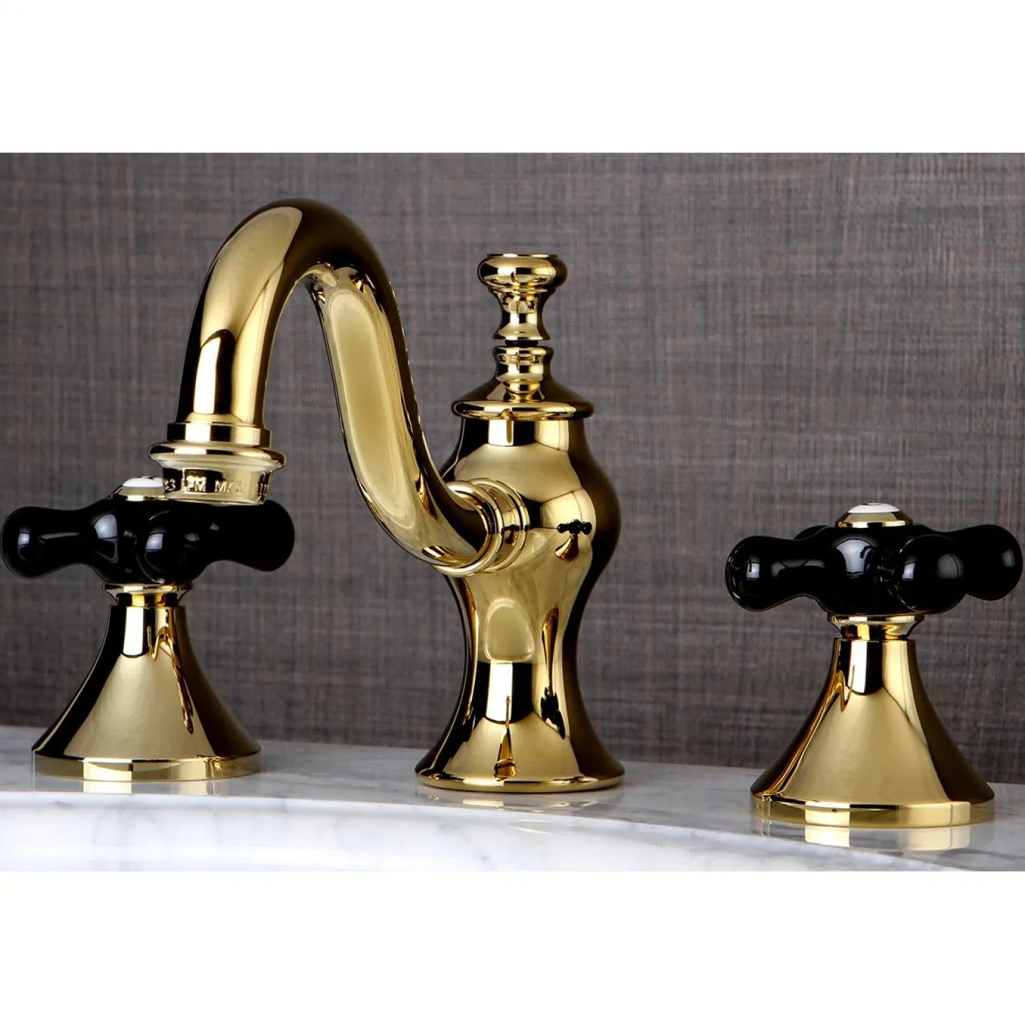 Kingston Brass Duchess Deck Mount 8-Inch Widespread 3-Hole Bathroom Faucet