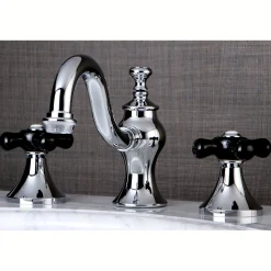Kingston Brass Duchess Deck Mount 8-Inch Widespread 3-Hole Bathroom Faucet