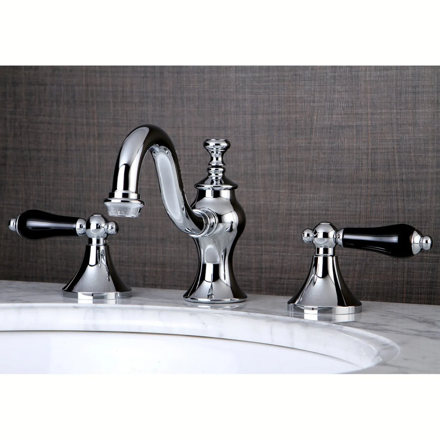 Kingston Brass Duchess Deck Mount 3-Hole 8-Inch Widespread Bathroom Faucet
