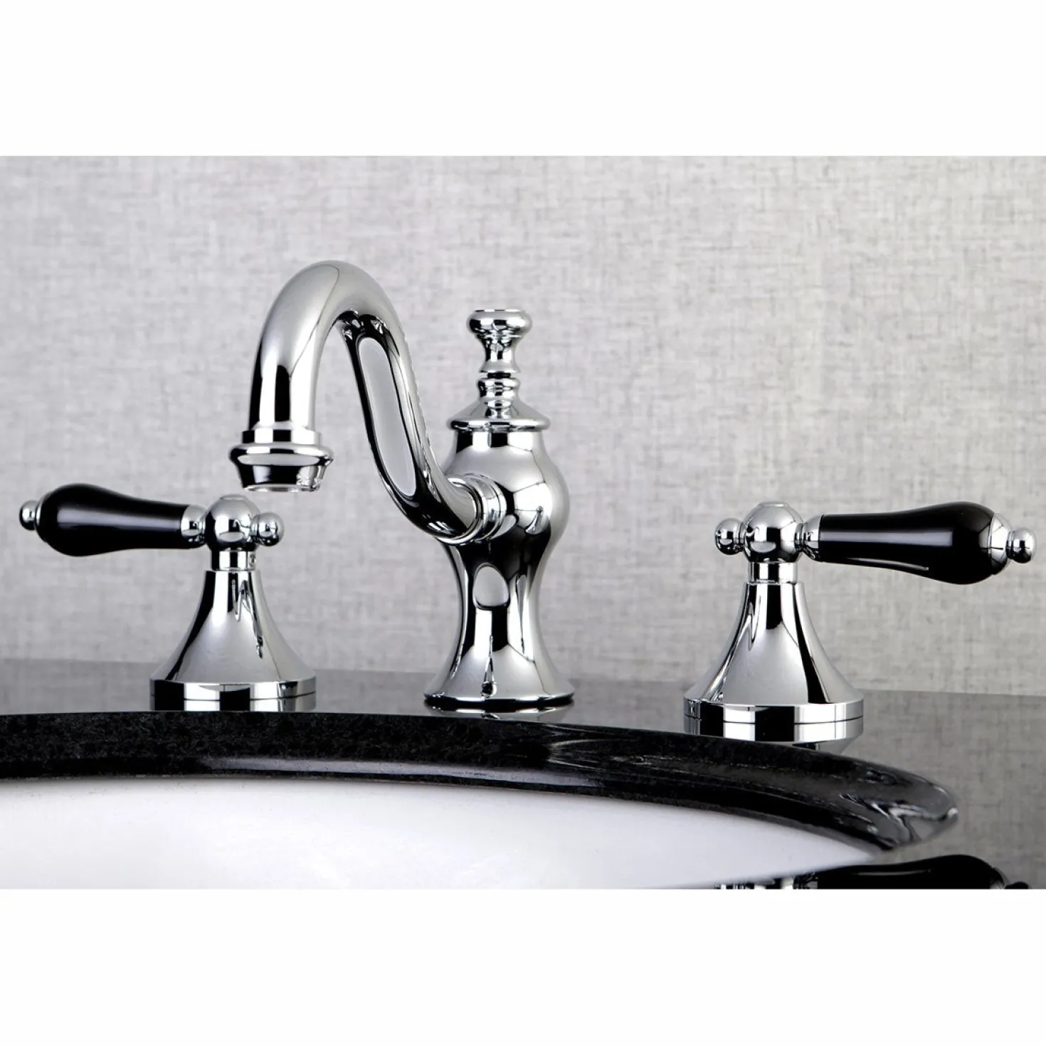 Kingston Brass Duchess Deck Mount 3-Hole 8-Inch Widespread Bathroom Faucet