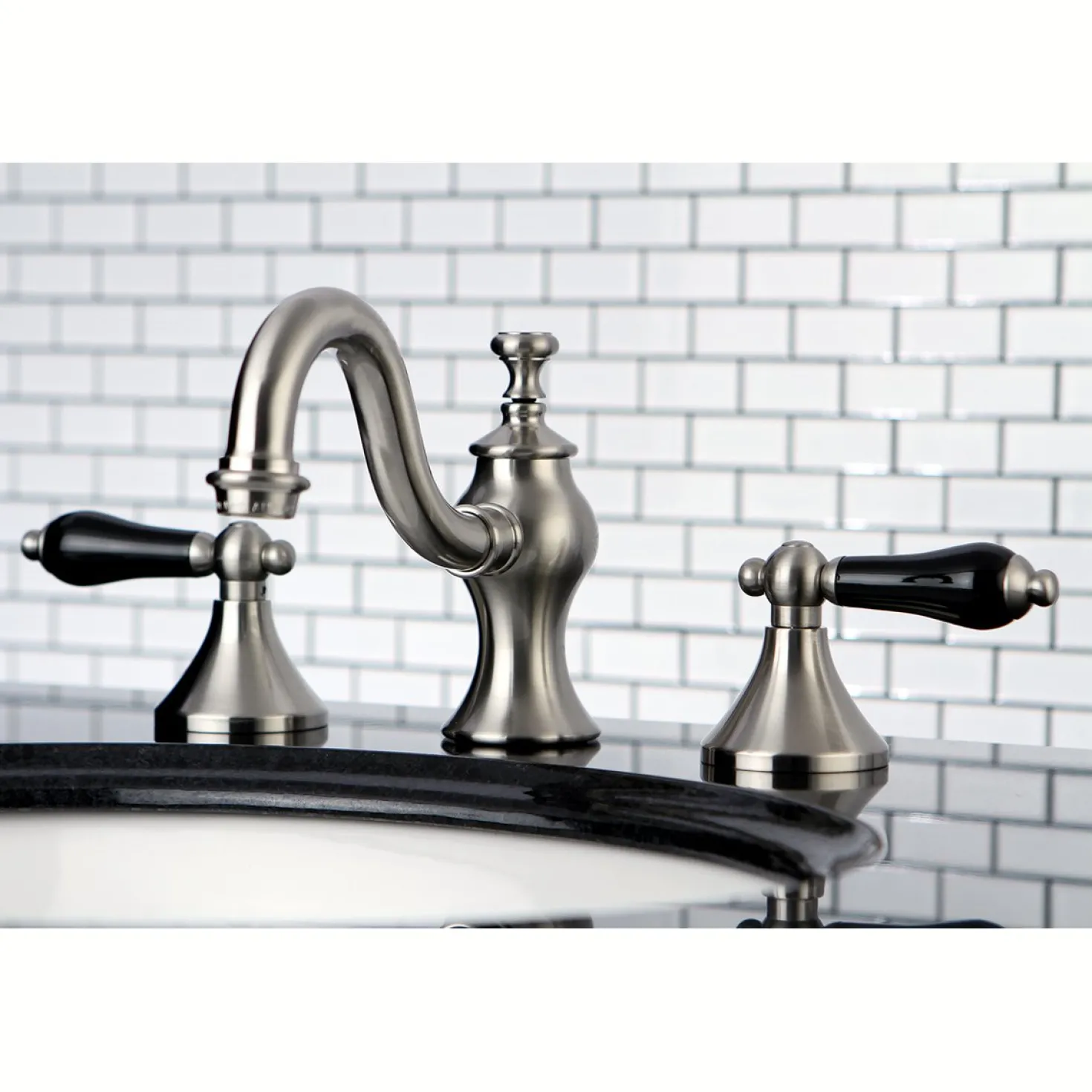 Kingston Brass Duchess Deck Mount 3-Hole 8-Inch Widespread Bathroom Faucet