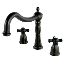 Kingston Brass Duchess Deck Mount Roman Tub Filler with Cross Handle