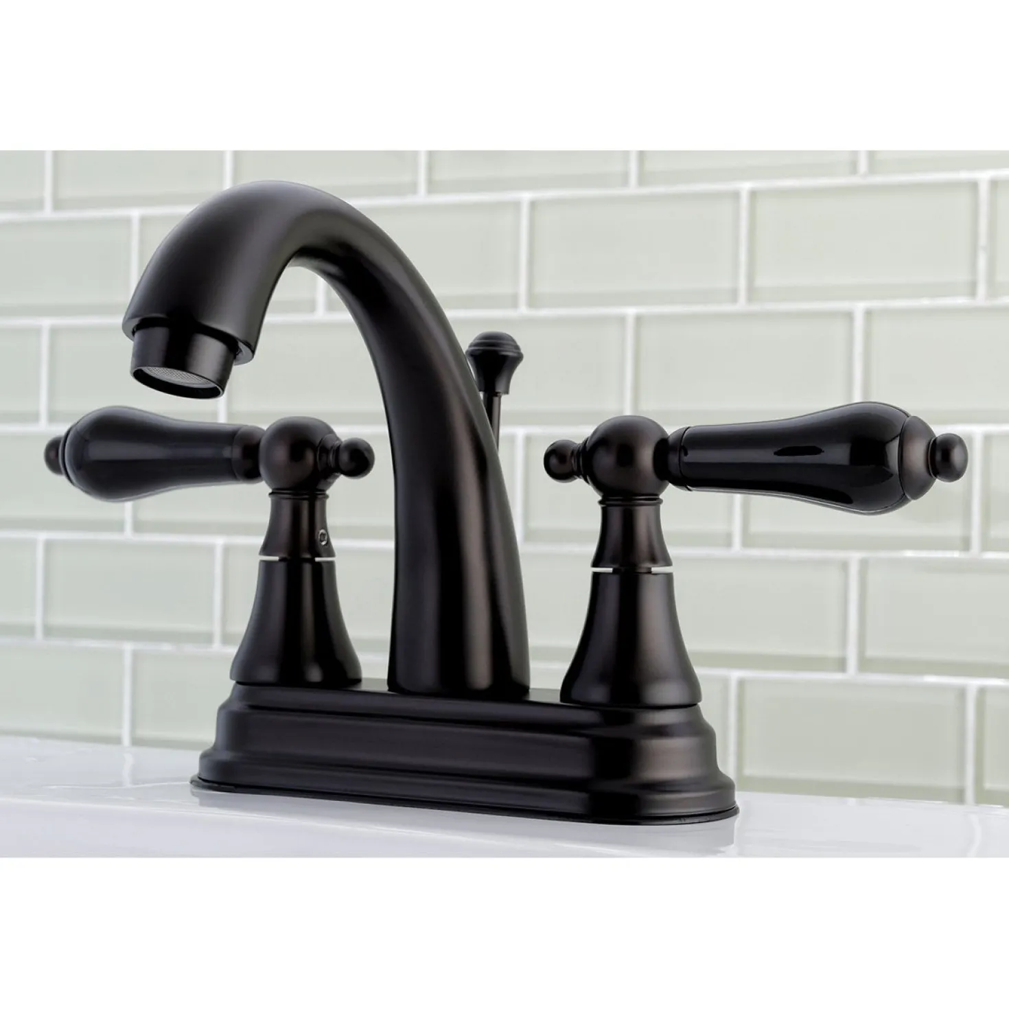 Kingston Brass Duchess 3-Hole Deck Mount 4-Inch Centerset Bathroom Faucet
