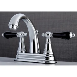 Kingston Brass Duchess 3-Hole Deck Mount 4-Inch Centerset Bathroom Faucet