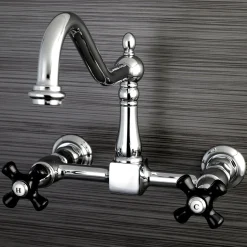 Kingston Brass Duchess 8-Inch Centerset Wall Mount 2-Hole Kitchen Faucet