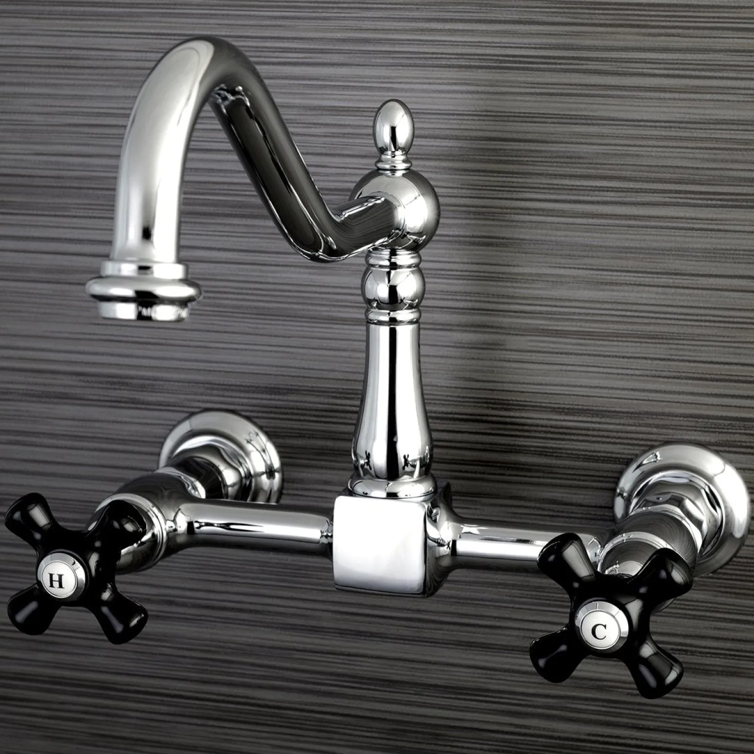Kingston Brass Duchess 8-Inch Centerset Wall Mount 2-Hole Kitchen Faucet