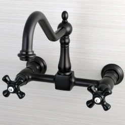 Kingston Brass Duchess 8-Inch Centerset Wall Mount 2-Hole Kitchen Faucet
