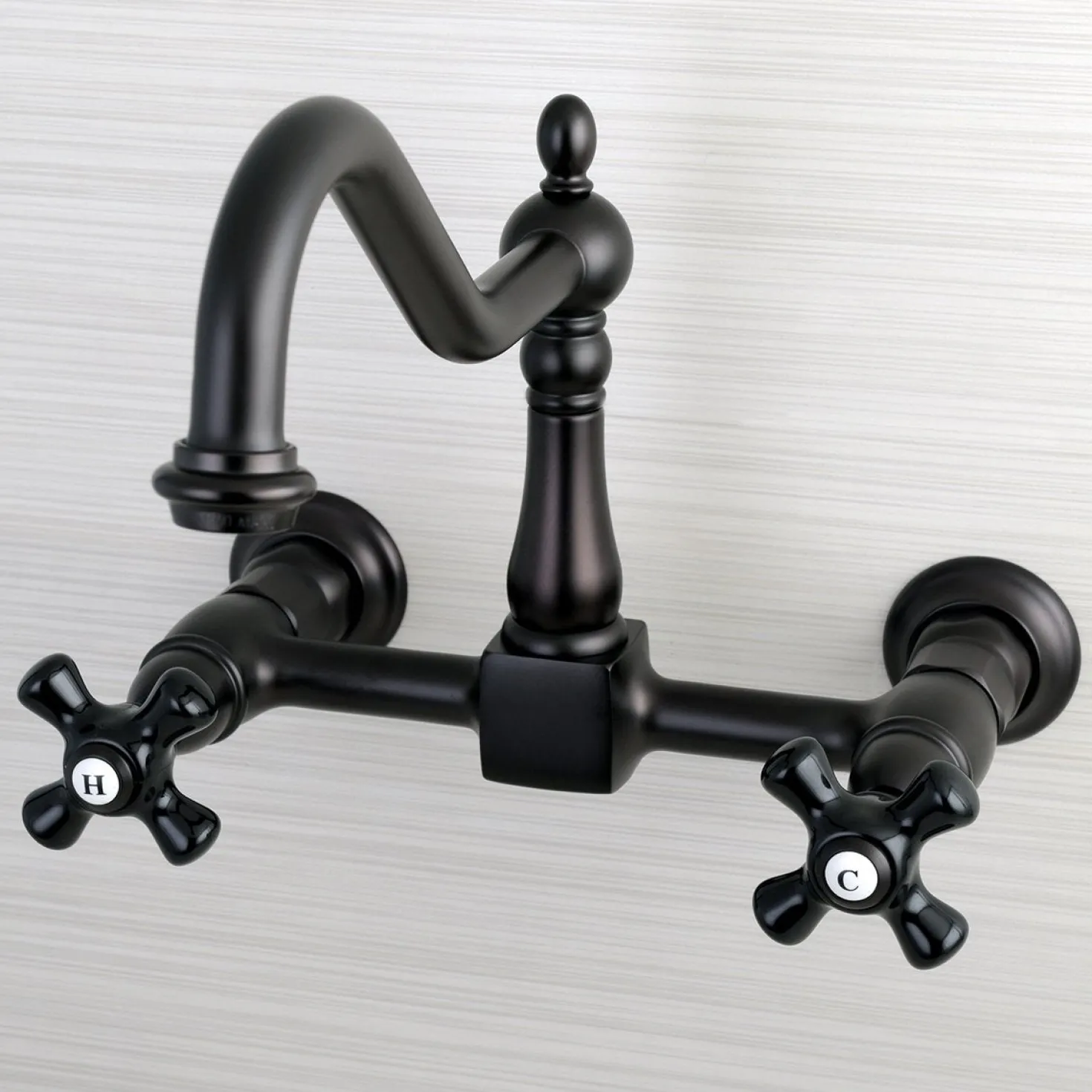 Kingston Brass Duchess 8-Inch Centerset Wall Mount 2-Hole Kitchen Faucet