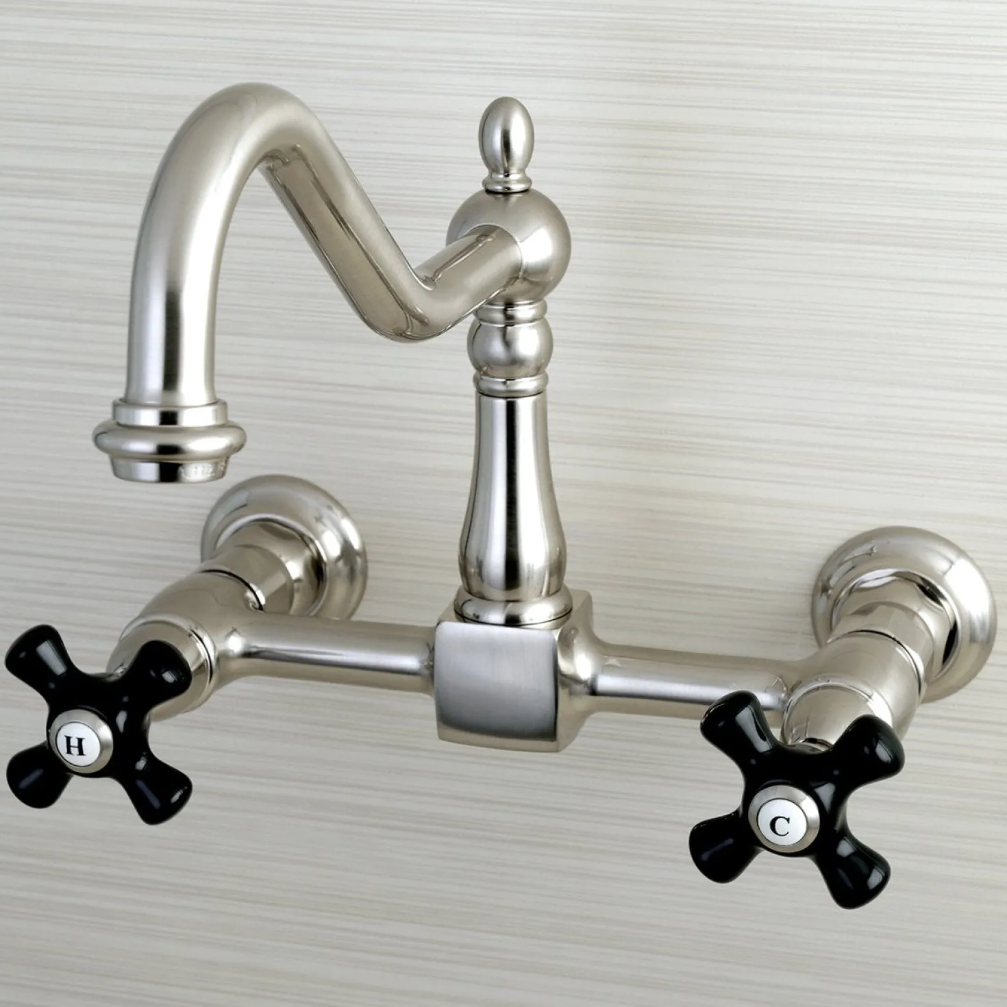 Kingston Brass Duchess 8-Inch Centerset Wall Mount 2-Hole Kitchen Faucet