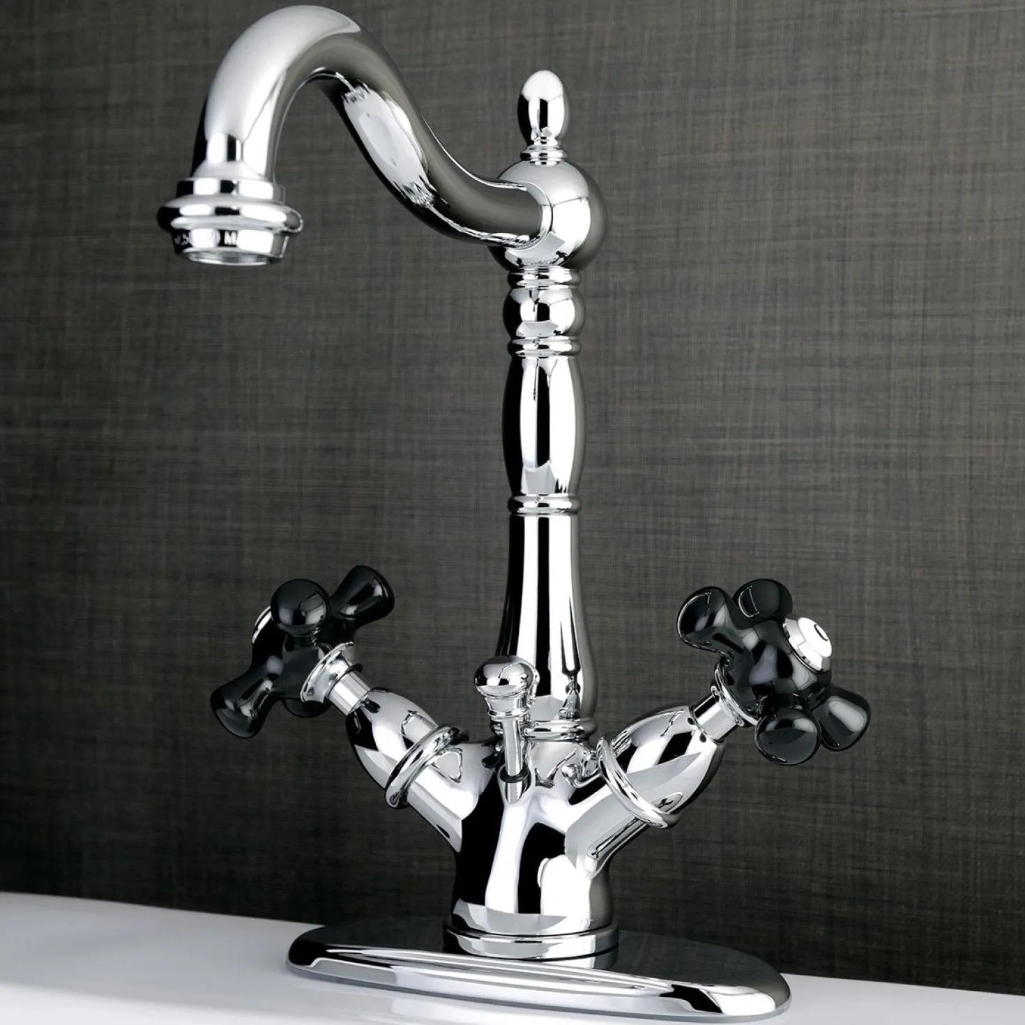 Kingston Brass Duchess 4-Inch Centerset Deck Mount Bathroom Faucet
