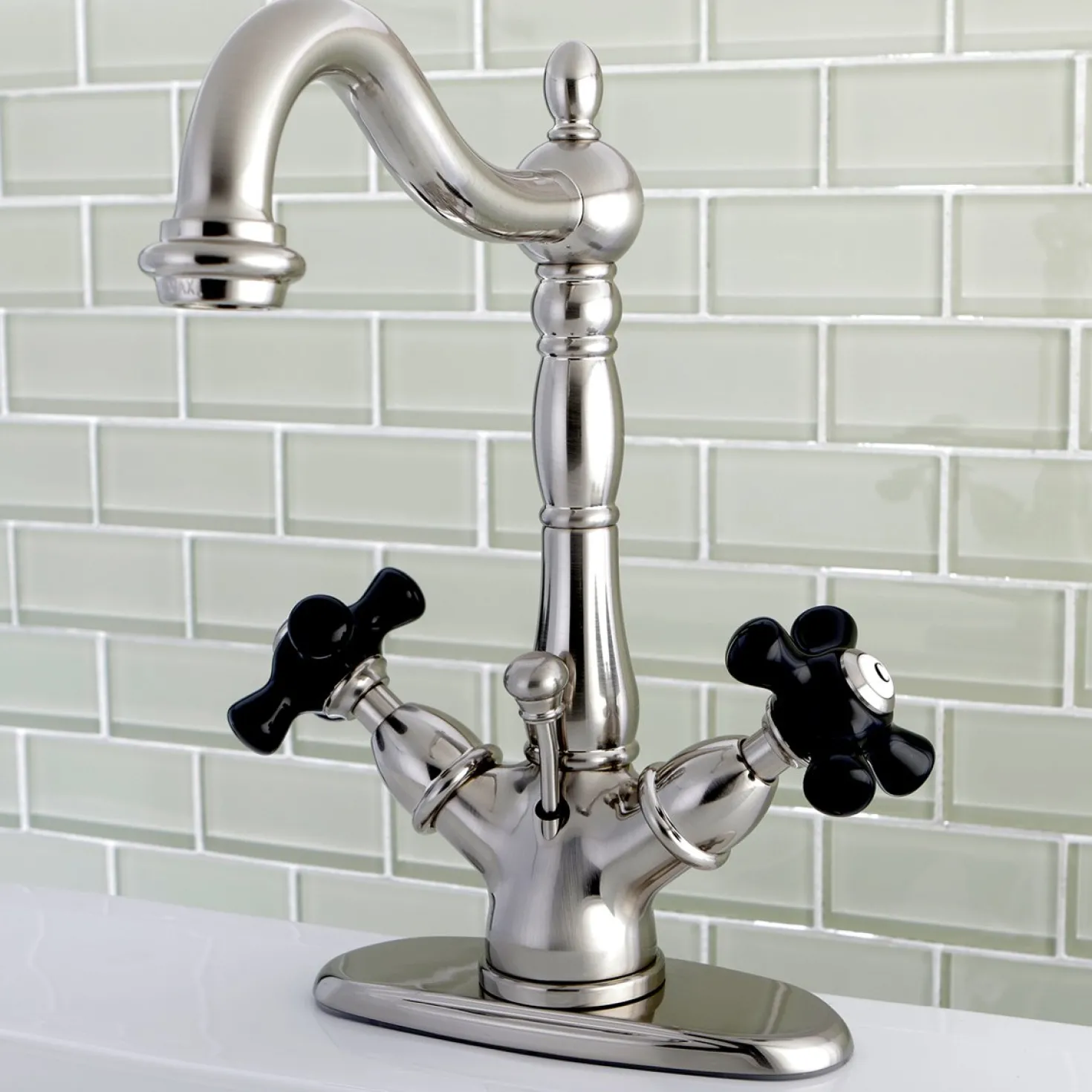 Kingston Brass Duchess 4-Inch Centerset Deck Mount Bathroom Faucet
