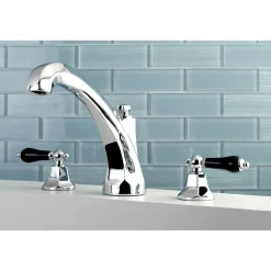 Kingston Brass Duchess Roman Tub Filler with Porcelain Lever Handle