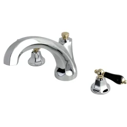 Kingston Brass Duchess Roman Tub Filler with Porcelain Lever Handle