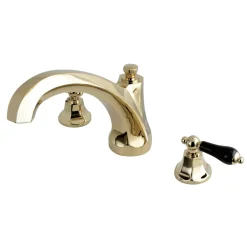 Kingston Brass Duchess Roman Tub Filler with Porcelain Lever Handle