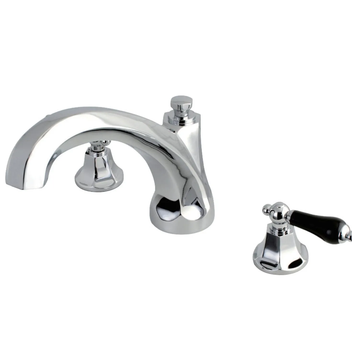 Kingston Brass Duchess Roman Tub Filler with Porcelain Lever Handle