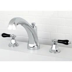 Kingston Brass Duchess Roman Tub Filler with Porcelain Lever Handle