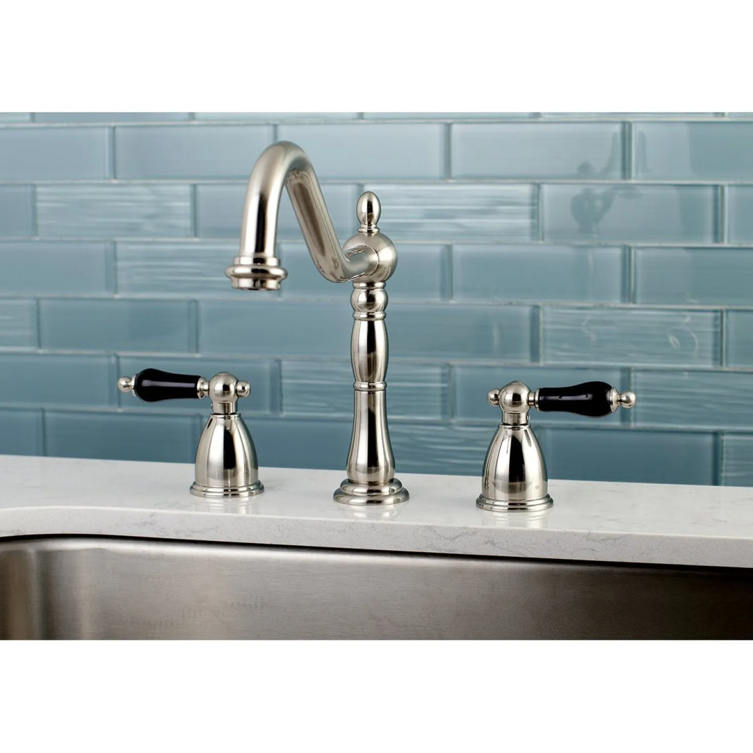 Kingston Brass Duchess Widespread Kitchen Faucet
