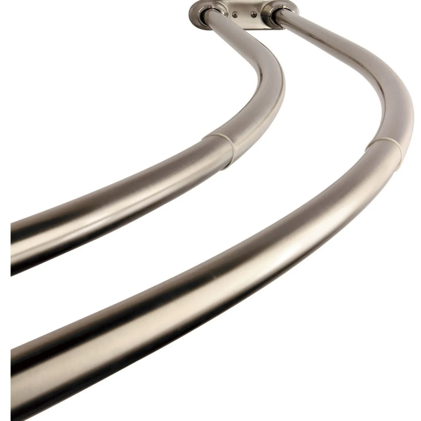 Kingston Brass Edenscape Adjustable (60"-72") Double Curved Stainless Steel Shower Curtain Rod