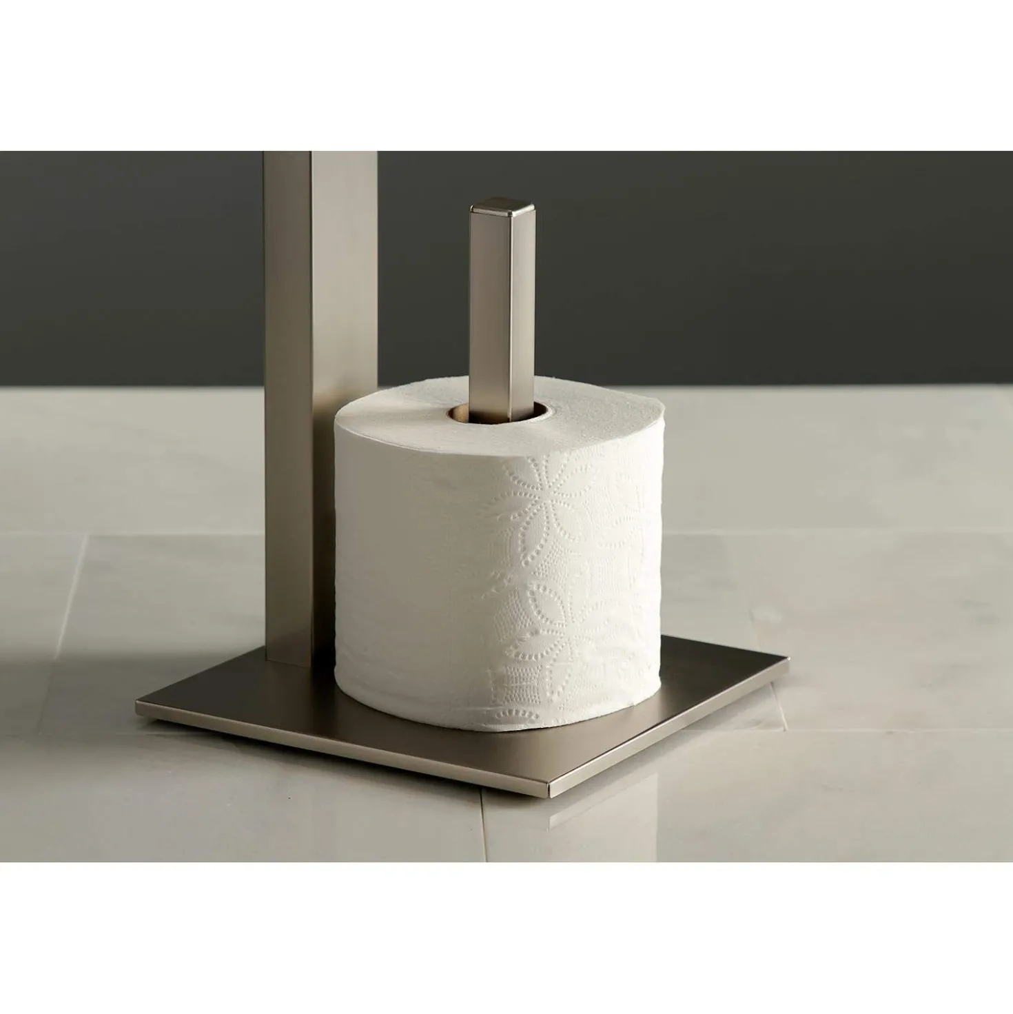 Kingston Brass Edenscape Freestanding Toilet Paper Holder with Storage Shelf