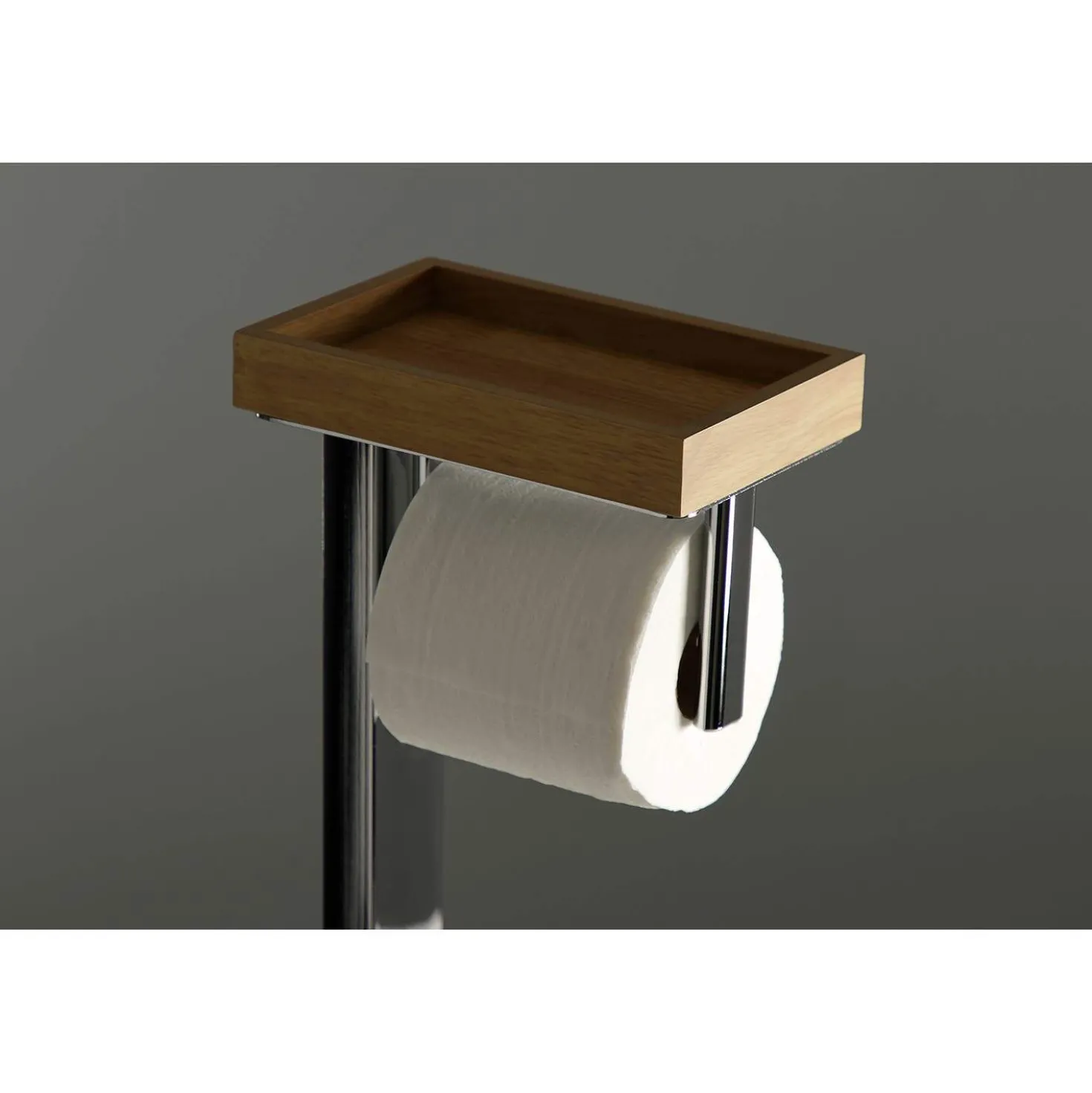 Kingston Brass Edenscape Freestanding Toilet Paper Holder with Storage Shelf