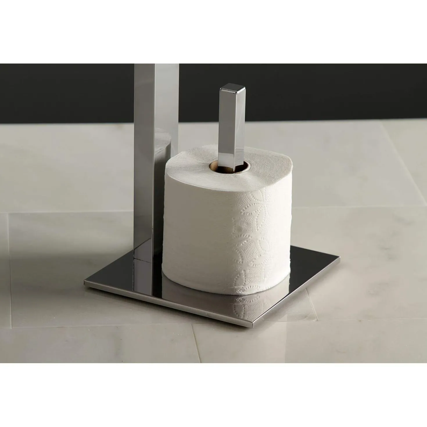 Kingston Brass Edenscape Freestanding Toilet Paper Holder with Storage Shelf